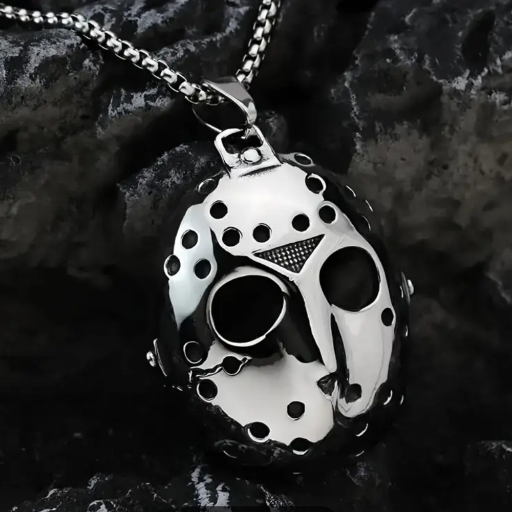 Jason Vorhees Mask Pendant Necklace New - Picture 3 of 5